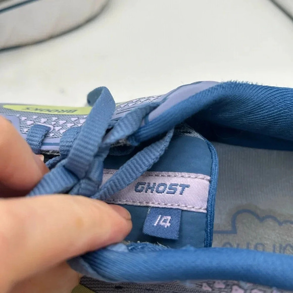 Brooks Ghost 14 Women Neutral Running Purple Impression /Dutch/ Lime Size 10 - Picture 11 of 12